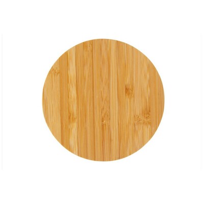 Bambusowa ładowarka bezprzewodowa 5W z nadrukiem Twojego logo, materiał: bambus, tpe, kolor: brązowy Bambusowa ładowarka bezprzewodowa 5W z nadrukiem Twojego logo, materiał: bambus, tpe, kolor: brązowy