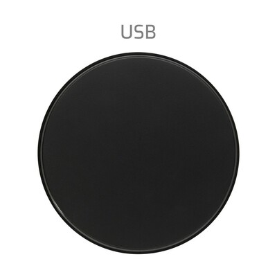 Ładowarka bezprzewodowa 10W z nadrukiem Twojego logo, materiał: plastik, tpe, kolor: czarny Ładowarka bezprzewodowa 10W z nadrukiem Twojego logo, materiał: plastik, tpe, kolor: czarny