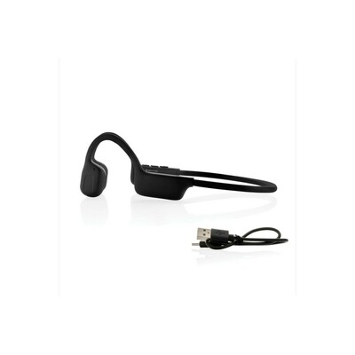 Kostne słuchawki bezprzewodowe Urban Vitamin Glendale z nadrukiem Twojego logo, kolor: czarny Kostne słuchawki bezprzewodowe Urban Vitamin Glendale z nadrukiem Twojego logo, kolor: czarny