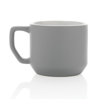 Kubek ceramiczny 350 ml z nadrukiem Twojego logo, materiał: ceramika, kolor: szary Kubek ceramiczny 350 ml z nadrukiem Twojego logo, materiał: ceramika, kolor: szary