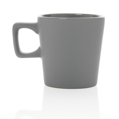 Kubek ceramiczny 300 ml z nadrukiem Twojego logo, materiał: ceramika, kolor: szary Kubek ceramiczny 300 ml z nadrukiem Twojego logo, materiał: ceramika, kolor: szary