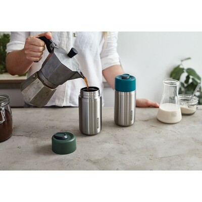 Kubek termiczny 340 ml Black+Blum z nadrukiem Twojego logo, materiał: pp, stal nierdzewna, stal, kolor: turkusowy Kubek termiczny 340 ml Black+Blum z nadrukiem Twojego logo, materiał: pp, stal nierdzewna, stal, kolor: turkusowy