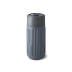 Kubek termiczny 340 ml Black+Blum z nadrukiem Twojego logo, materiał: szkło, silikon, kolor: szary