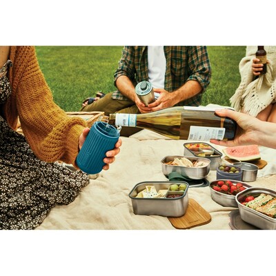 Kubek termiczny 340 ml Black+Blum z nadrukiem Twojego logo, materiał: szkło, silikon, kolor: turkusowy Kubek termiczny 340 ml Black+Blum z nadrukiem Twojego logo, materiał: szkło, silikon, kolor: turkusowy