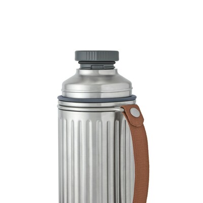 Termos 1000 ml Black+Blum Duo z nadrukiem Twojego logo, materiał: pp, stal nierdzewna, stal, kolor: szary Termos 1000 ml Black+Blum Duo z nadrukiem Twojego logo, materiał: pp, stal nierdzewna, stal, kolor: szary