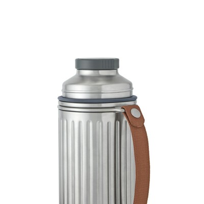 Termos 1000 ml Black+Blum Duo z nadrukiem Twojego logo, materiał: pp, stal nierdzewna, stal, kolor: szary Termos 1000 ml Black+Blum Duo z nadrukiem Twojego logo, materiał: pp, stal nierdzewna, stal, kolor: szary