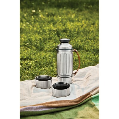 Termos 1000 ml Black+Blum Duo z nadrukiem Twojego logo, materiał: pp, stal nierdzewna, stal, kolor: szary Termos 1000 ml Black+Blum Duo z nadrukiem Twojego logo, materiał: pp, stal nierdzewna, stal, kolor: szary