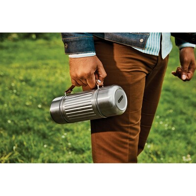 Termos 1000 ml Black+Blum Duo z nadrukiem Twojego logo, materiał: pp, stal nierdzewna, stal, kolor: szary Termos 1000 ml Black+Blum Duo z nadrukiem Twojego logo, materiał: pp, stal nierdzewna, stal, kolor: szary