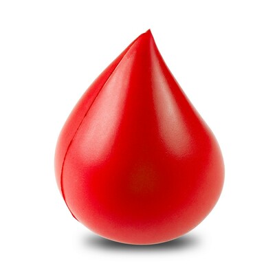 Antystres „kropla” | Kian z nadrukiem Twojego logo, materiał: pu, kolor: czerwony Antystres „kropla” | Kian z nadrukiem Twojego logo, materiał: pu, kolor: czerwony