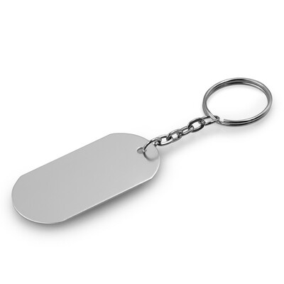 Brelok do kluczy | Belai z nadrukiem Twojego logo, materiał: aluminium, kolor: srebrny Brelok do kluczy | Belai z nadrukiem Twojego logo, materiał: aluminium, kolor: srebrny