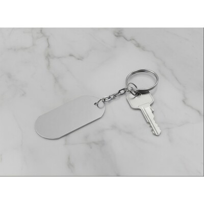 Brelok do kluczy | Belai z nadrukiem Twojego logo, materiał: aluminium, kolor: srebrny Brelok do kluczy | Belai z nadrukiem Twojego logo, materiał: aluminium, kolor: srebrny