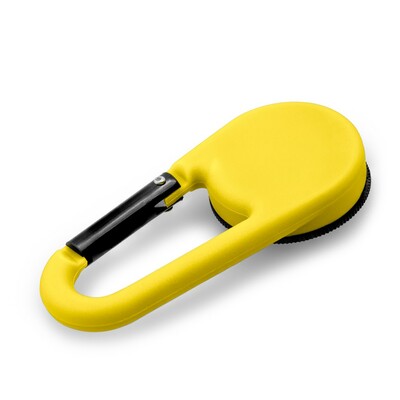 Kompas z karabińczykiem | Madu z nadrukiem Twojego logo, materiał: plastik, kolor: żółty Kompas z karabińczykiem | Madu z nadrukiem Twojego logo, materiał: plastik, kolor: żółty