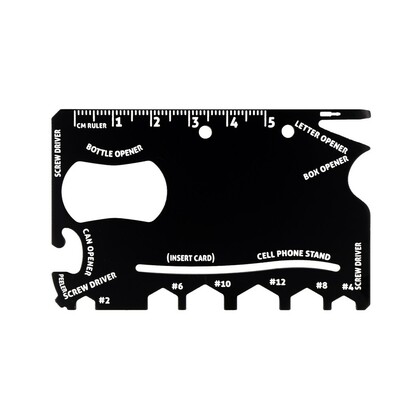 Narzędzie wielofunkcyjne, 9 funkcji | Dalton z nadrukiem Twojego logo, materiał: stal nierdzewna, stal, kolor: czarny Narzędzie wielofunkcyjne, 9 funkcji | Dalton z nadrukiem Twojego logo, materiał: stal nierdzewna, stal, kolor: czarny