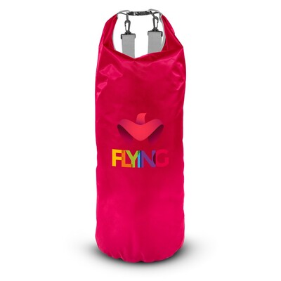 Wodoodporna torba, worek 20 L | Buklor z nadrukiem Twojego logo, materiał: pp, pvc, poliester, ripstop, kolor: czerwony Wodoodporna torba, worek 20 L | Buklor z nadrukiem Twojego logo, materiał: pp, pvc, poliester, ripstop, kolor: czerwony