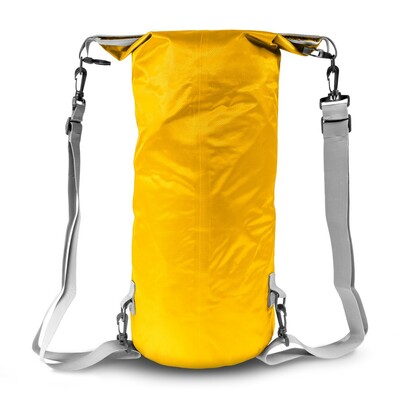 Wodoodporna torba, worek 20 L | Buklor z nadrukiem Twojego logo, materiał: pp, pvc, poliester, ripstop, kolor: żółty Wodoodporna torba, worek 20 L | Buklor z nadrukiem Twojego logo, materiał: pp, pvc, poliester, ripstop, kolor: żółty