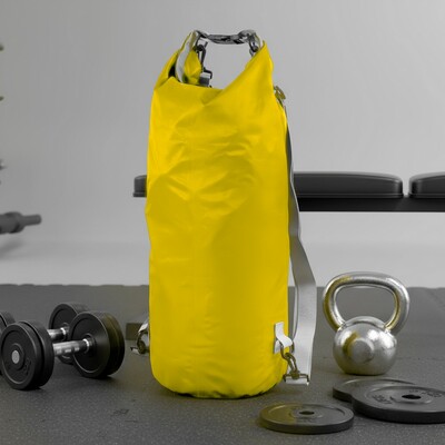 Wodoodporna torba, worek 20 L | Buklor z nadrukiem Twojego logo, materiał: pp, pvc, poliester, ripstop, kolor: żółty Wodoodporna torba, worek 20 L | Buklor z nadrukiem Twojego logo, materiał: pp, pvc, poliester, ripstop, kolor: żółty