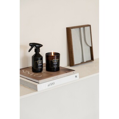 Świeczka zapachowa TREATMENTS z nadrukiem Twojego logo, materiał: guma, karton, drewno, szkło, kolor: czarny Świeczka zapachowa TREATMENTS z nadrukiem Twojego logo, materiał: guma, karton, drewno, szkło, kolor: czarny