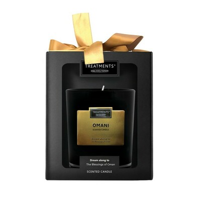 Świeczka zapachowa TREATMENTS z nadrukiem Twojego logo, materiał: guma, karton, drewno, szkło, kolor: żółty Świeczka zapachowa TREATMENTS z nadrukiem Twojego logo, materiał: guma, karton, drewno, szkło, kolor: żółty