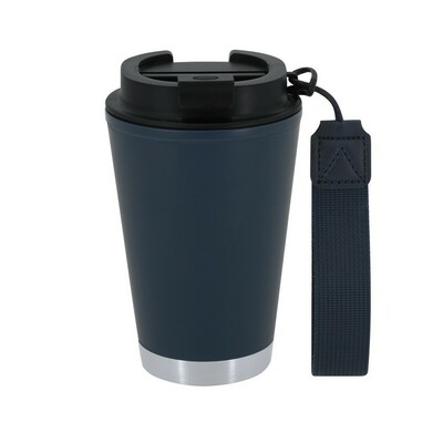 Kubek termiczny 300 ml ze stali nierdzewnej z recyklingu z nadrukiem Twojego logo, materiał: pp, stal nierdzewna, stal, kolor: granatowy Kubek termiczny 300 ml ze stali nierdzewnej z recyklingu z nadrukiem Twojego logo, materiał: pp, stal nierdzewna, stal, kolor: granatowy