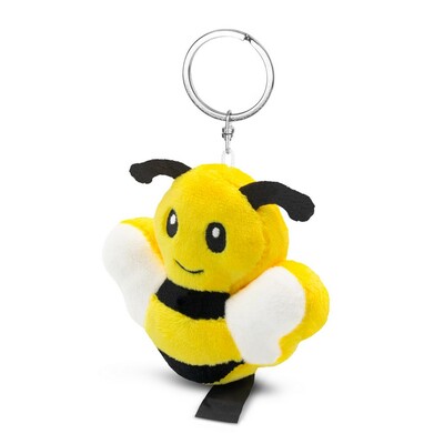 Pluszowa pszczoła RPET, brelok | Miro z nadrukiem Twojego logo, materiał: rpet, kolor: żółty Pluszowa pszczoła RPET, brelok | Miro z nadrukiem Twojego logo, materiał: rpet, kolor: żółty