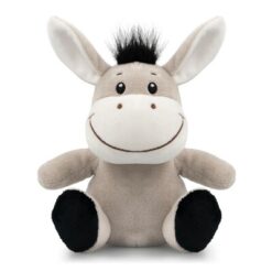 Pluszowy osiołek | Zigis z nadrukiem Twojego logo, materiał: plusz, kolor: szary