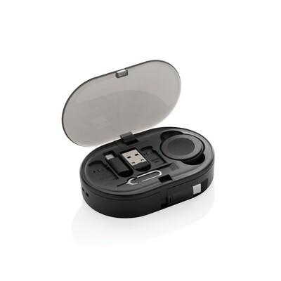 Zestaw do ładowania 60W z nadrukiem Twojego logo, materiał: tpe, kolor: black Zestaw do ładowania 60W z nadrukiem Twojego logo, materiał: tpe, kolor: black