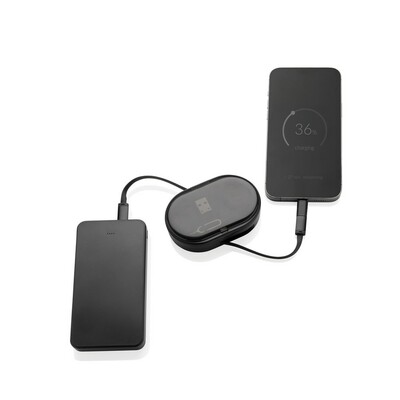 Zestaw do ładowania 60W z nadrukiem Twojego logo, materiał: tpe, kolor: black Zestaw do ładowania 60W z nadrukiem Twojego logo, materiał: tpe, kolor: black