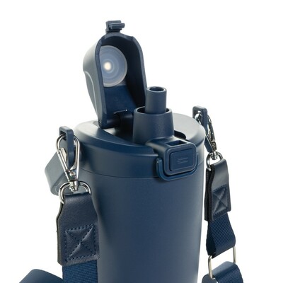 Kubek termiczny 600 ml Avira Ayala z nadrukiem Twojego logo, materiał: pp, stal nierdzewna, stal, kolor: navy Kubek termiczny 600 ml Avira Ayala z nadrukiem Twojego logo, materiał: pp, stal nierdzewna, stal, kolor: navy