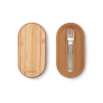 Lunchbox, pudełko śniadaniowe Black+Blum Double Bento z nadrukiem Twojego logo, materiał: bambus, stal nierdzewna, stal, kolor: grey Lunchbox, pudełko śniadaniowe Black+Blum Double Bento z nadrukiem Twojego logo, materiał: bambus, stal nierdzewna, stal, kolor: grey