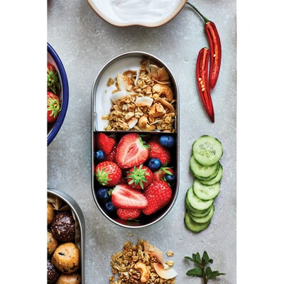 Lunchbox, pudełko śniadaniowe Black+Blum Double Bento z nadrukiem Twojego logo, materiał: bambus, stal nierdzewna, stal, kolor: grey Lunchbox, pudełko śniadaniowe Black+Blum Double Bento z nadrukiem Twojego logo, materiał: bambus, stal nierdzewna, stal, kolor: grey