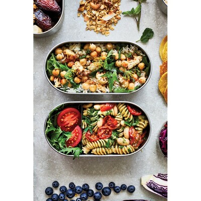 Lunchbox, pudełko śniadaniowe Black+Blum Double Bento z nadrukiem Twojego logo, materiał: bambus, stal nierdzewna, stal, kolor: grey Lunchbox, pudełko śniadaniowe Black+Blum Double Bento z nadrukiem Twojego logo, materiał: bambus, stal nierdzewna, stal, kolor: grey