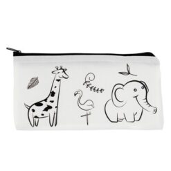 Piórnik do kolorowania, kredki | Pika z nadrukiem Twojego logo, materiał: non-woven, kolor: biały