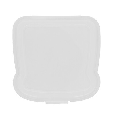 Pudełko śniadaniowe "kanapka" 450 ml | Saffo z nadrukiem Twojego logo, materiał: pp, kolor: biały Pudełko śniadaniowe "kanapka" 450 ml | Saffo z nadrukiem Twojego logo, materiał: pp, kolor: biały