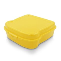 Pudełko śniadaniowe "kanapka" 450 ml | Saffo z nadrukiem Twojego logo, materiał: pp, kolor: żółty