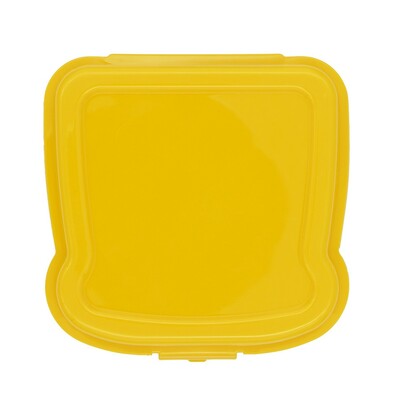 Pudełko śniadaniowe "kanapka" 450 ml | Saffo z nadrukiem Twojego logo, materiał: pp, kolor: żółty Pudełko śniadaniowe "kanapka" 450 ml | Saffo z nadrukiem Twojego logo, materiał: pp, kolor: żółty