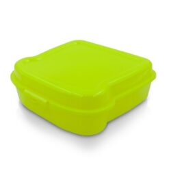 Pudełko śniadaniowe "kanapka" 450 ml | Saffo z nadrukiem Twojego logo, materiał: pp, kolor: jasnozielony