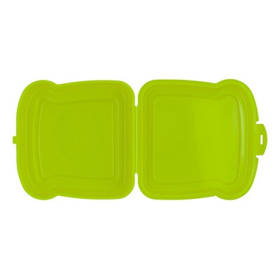 Pudełko śniadaniowe "kanapka" 450 ml | Saffo z nadrukiem Twojego logo, materiał: pp, kolor: jasnozielony Pudełko śniadaniowe "kanapka" 450 ml | Saffo z nadrukiem Twojego logo, materiał: pp, kolor: jasnozielony