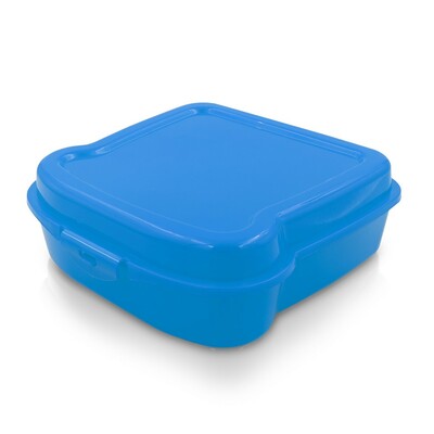 Pudełko śniadaniowe "kanapka" 450 ml | Saffo z nadrukiem Twojego logo, materiał: pp, kolor: niebieski Pudełko śniadaniowe "kanapka" 450 ml | Saffo z nadrukiem Twojego logo, materiał: pp, kolor: niebieski