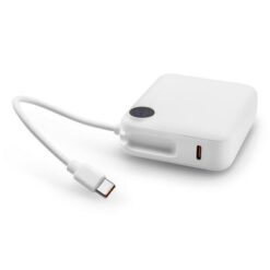 Power bank 10000 mAh | Alula z nadrukiem Twojego logo, materiał: plastik, kolor: biały