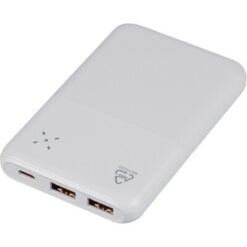 Power bank 10000 mAh z nadrukiem Twojego logo, materiał: pc, kolor: biały