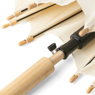 Parasol automatyczny z nadrukiem Twojego logo, materiał: poliester, rpet, kolor: beżowy Parasol automatyczny z nadrukiem Twojego logo, materiał: poliester, rpet, kolor: beżowy