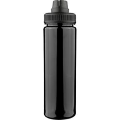 Butelka sportowa 750 ml z nadrukiem Twojego logo, materiał: pp, silikon, rpet, kolor: czarny