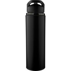 Butelka sportowa 500 ml z nadrukiem Twojego logo, materiał: pp, stal nierdzewna, silikon, pe, stal, kolor: czarny