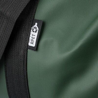 Torba sportowa, podróżna z nadrukiem Twojego logo, materiał: rpet, kolor: zielony Torba sportowa, podróżna z nadrukiem Twojego logo, materiał: rpet, kolor: zielony