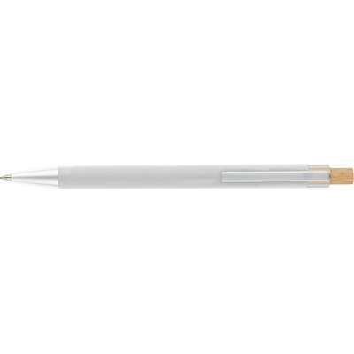 Długopis z nadrukiem Twojego logo, materiał: metal, plastik, aluminium, bambus, kolor: biały Długopis z nadrukiem Twojego logo, materiał: metal, plastik, aluminium, bambus, kolor: biały