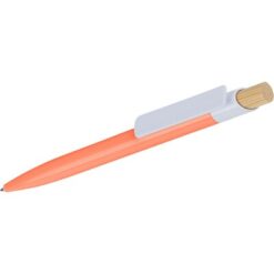 Długopis z nadrukiem Twojego logo, materiał: metal, plastik, bambus, kolor: pomarańczowy