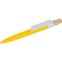 Długopis z nadrukiem Twojego logo, materiał: metal, plastik, bambus, kolor: żółty