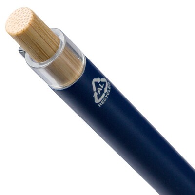 Długopis z nadrukiem Twojego logo, materiał: metal, aluminium, bambus, rpet, kolor: niebieski Długopis z nadrukiem Twojego logo, materiał: metal, aluminium, bambus, rpet, kolor: niebieski