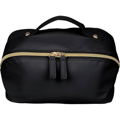 Kosmetyczka z nadrukiem Twojego logo, materiał: pu, poliester, kolor: czarny Kosmetyczka z nadrukiem Twojego logo, materiał: pu, poliester, kolor: czarny