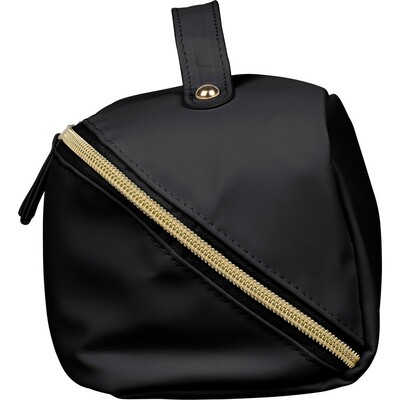 Kosmetyczka z nadrukiem Twojego logo, materiał: pu, poliester, kolor: czarny Kosmetyczka z nadrukiem Twojego logo, materiał: pu, poliester, kolor: czarny